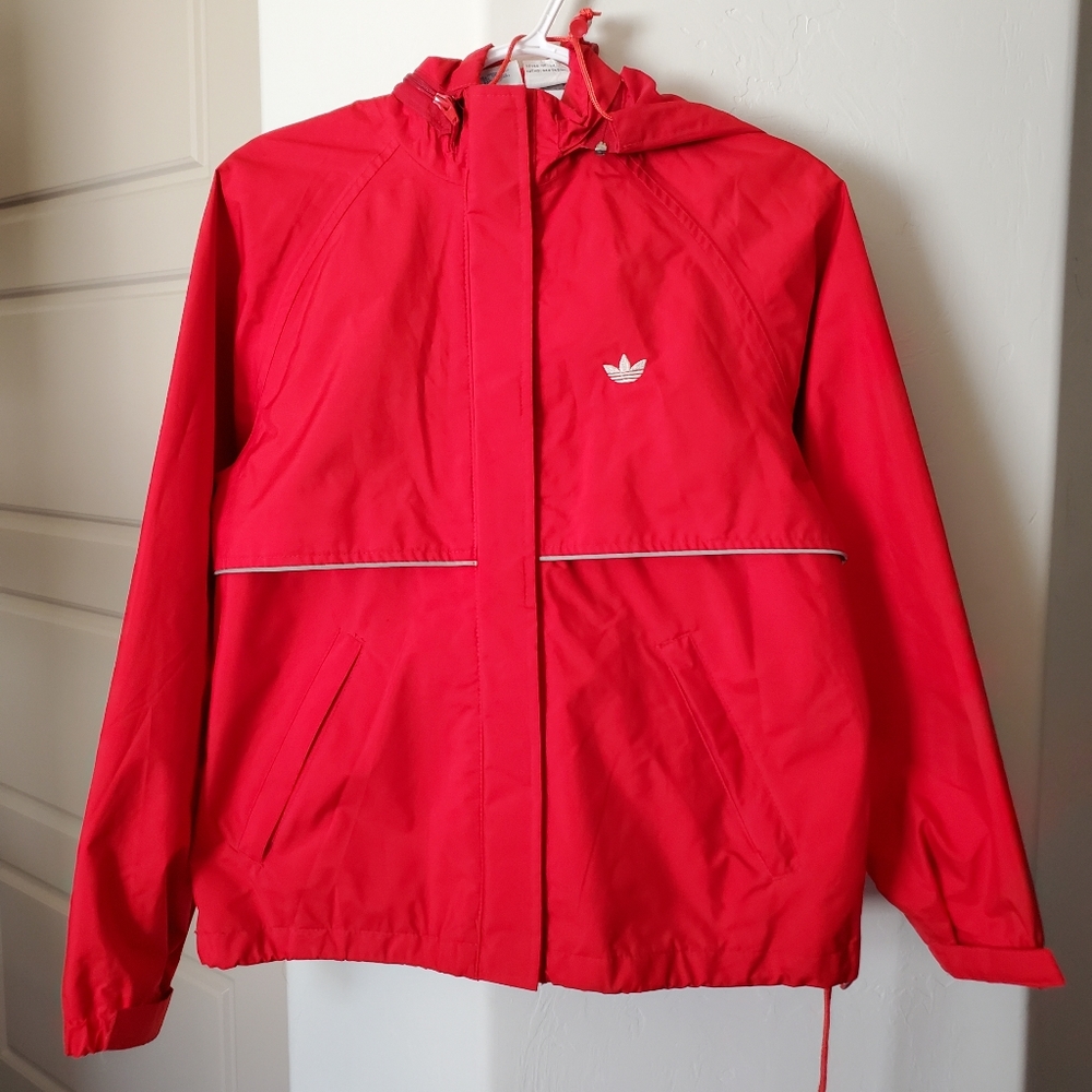 Adidas 80's Vintage Red 2PC Hooded Jacket & Joggers Tracksuit - Picture 6 of 16